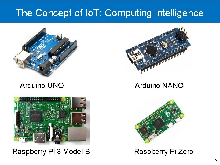 The Concept of Io. T: Computing intelligence Arduino UNO Raspberry Pi 3 Model B