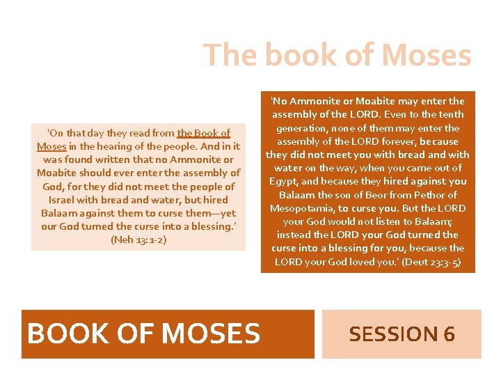 The book of Moses ‘On that day they read from the Book of Moses