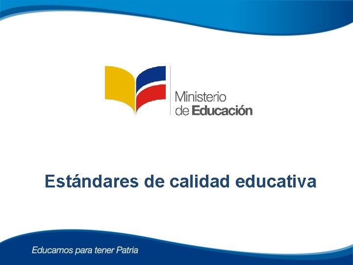 Estándares de calidad educativa 