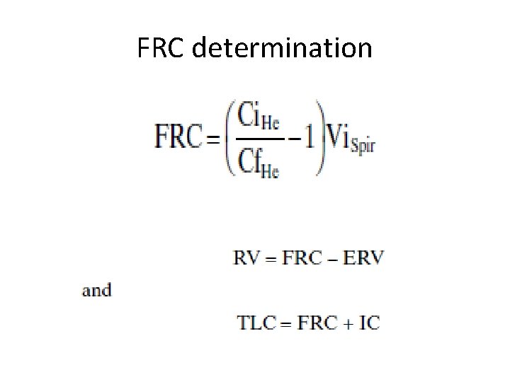 FRC determination 