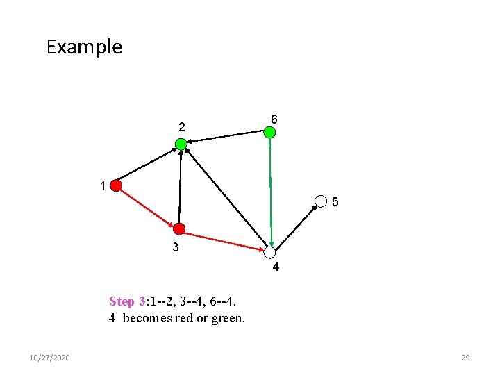 Example 2 6 1 5 3 4 Step 3: 1 --2, 3 --4, 6