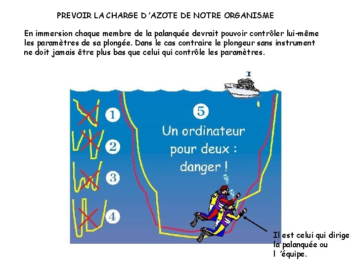 PREVOIR LA CHARGE D ’AZOTE DE NOTRE ORGANISME En immersion chaque membre de la