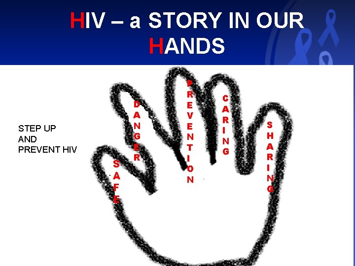 HIV – a STORY IN OUR HANDS STEP UP AND PREVENT HIV S A