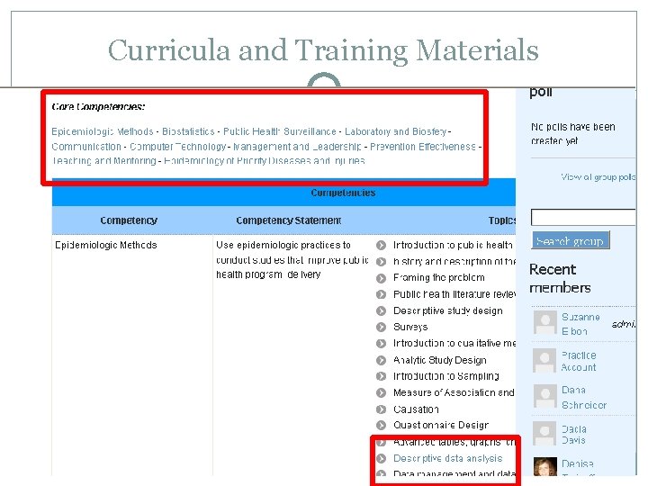 Curricula and Training Materials 