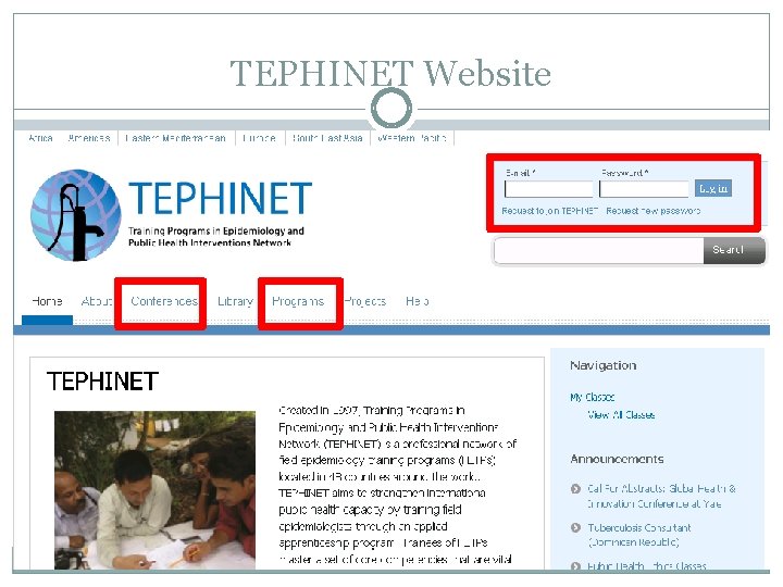 TEPHINET Website 