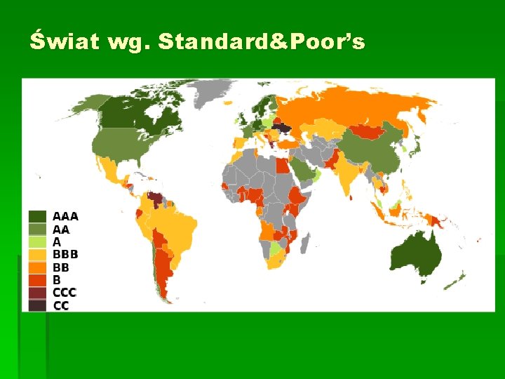 Świat wg. Standard&Poor’s 