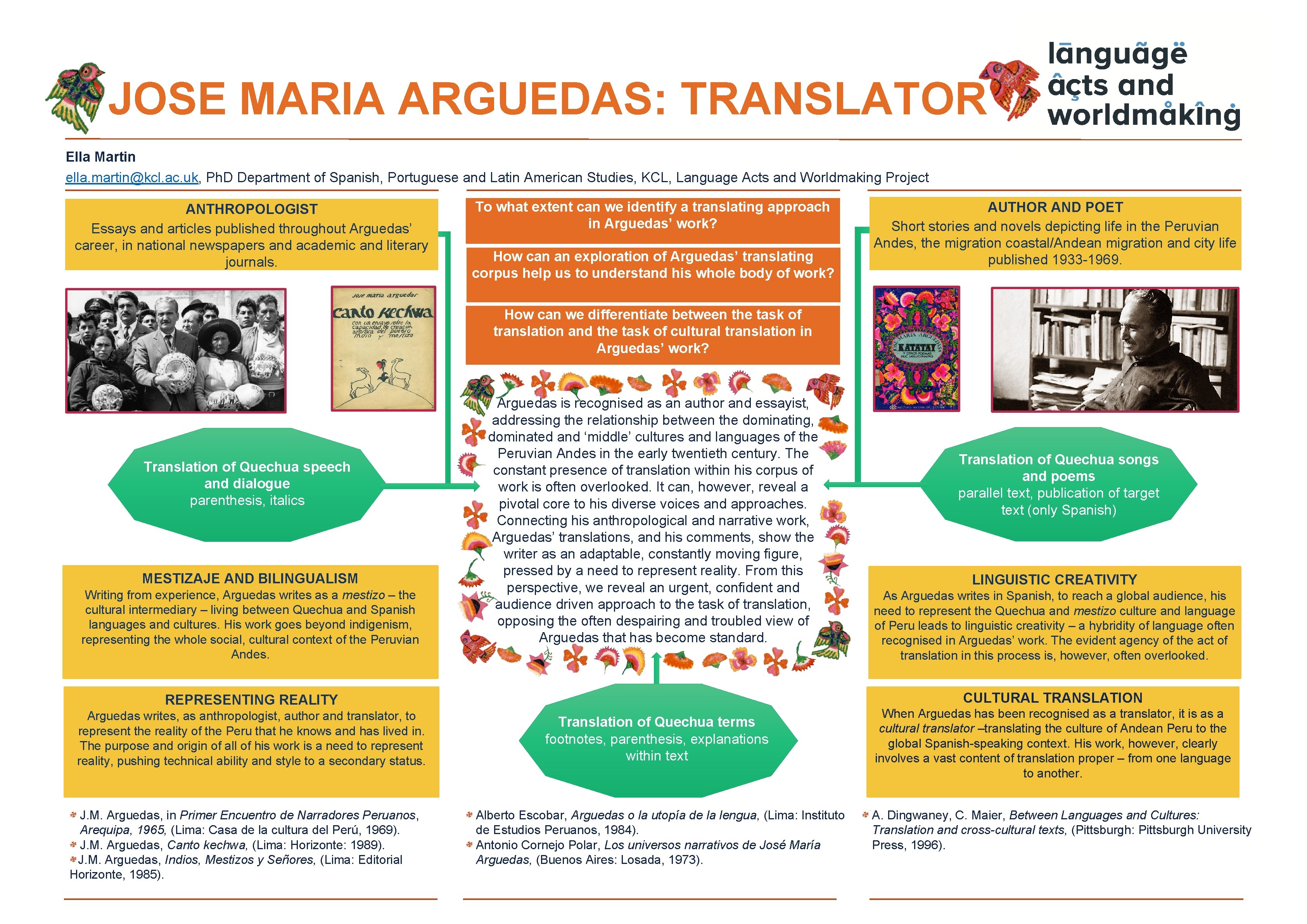 JOSE MARIA ARGUEDAS: TRANSLATOR Ella Martin ella. martin@kcl. ac. uk, Ph. D Department of