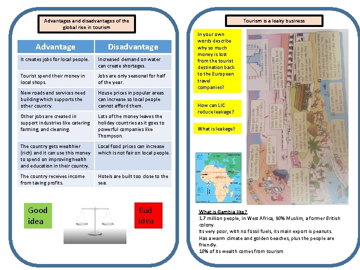 Advantages and disadvantages of the global rise in tourism Advantage Tourism is a leaky
