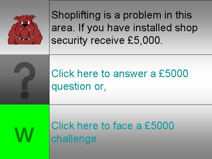 Shoplifting is a problem in this area. If you have installed shop security receive