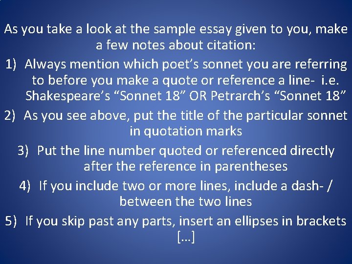 As you take a look at the sample essay given to you, make a