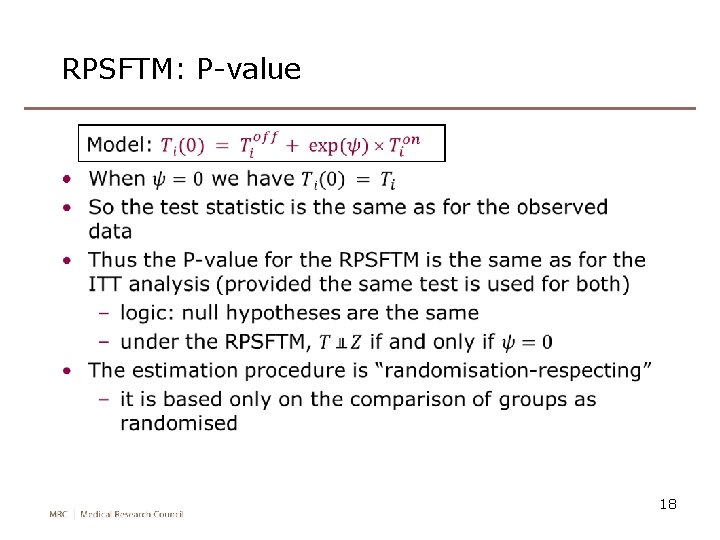 RPSFTM: P-value • 18 