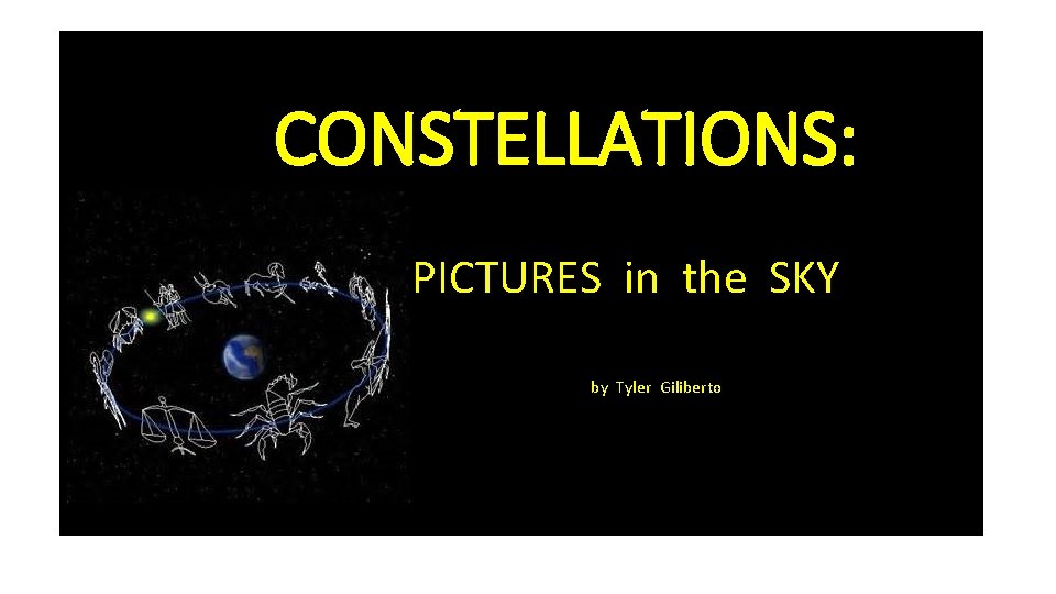 CONSTELLATIONS: PICTURES in the SKY by Tyler Giliberto 