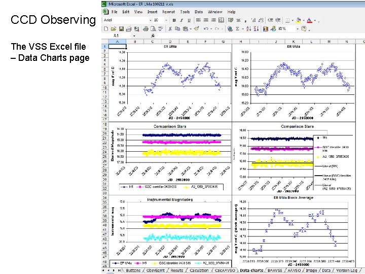 CCD Observing The VSS Excel file – Data Charts page 