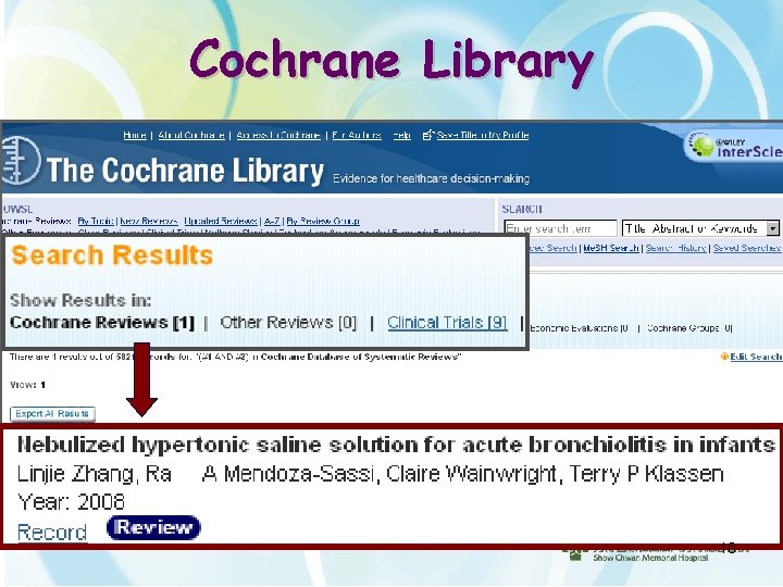 Cochrane Library 10 