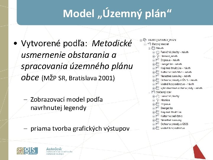 Model „Územný plán“ • Vytvorené podľa: Metodické usmernenie obstarania a spracovania územného plánu obce Model „Územný plán“ • Vytvorené podľa: Metodické usmernenie obstarania a spracovania územného plánu obce