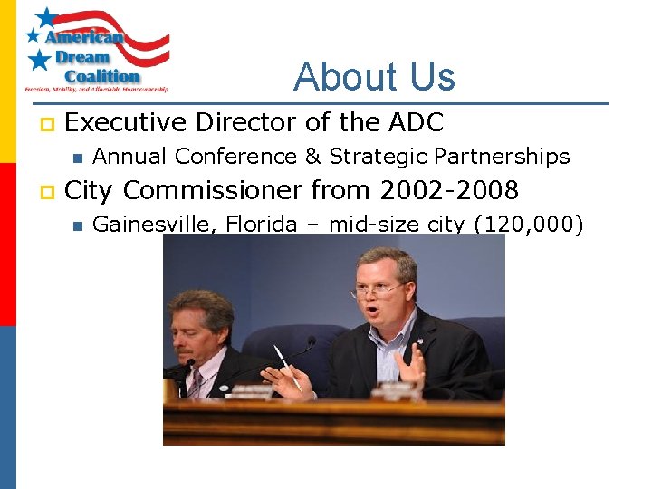 About Us p Executive Director of the ADC n p Annual Conference & Strategic