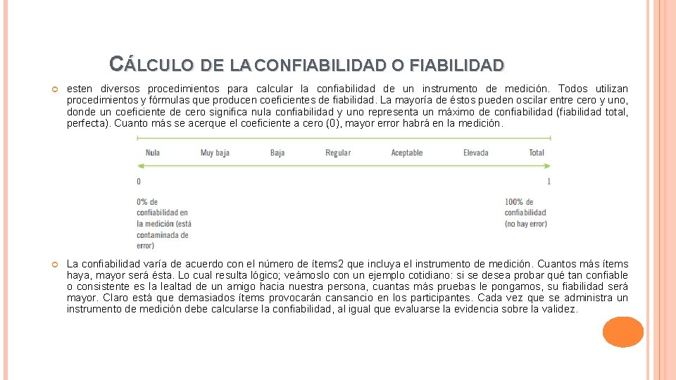 CÁLCULO DE LA CONFIABILIDAD O FIABILIDAD esten diversos procedimientos para calcular la confiabilidad de