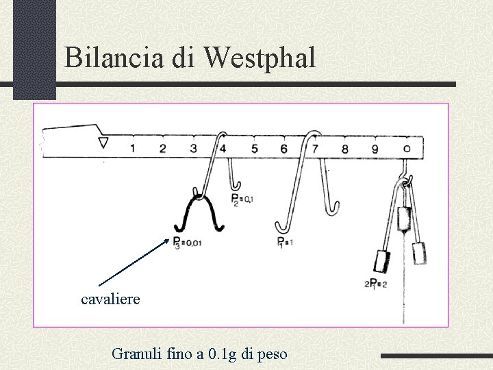 Bilancia di Westphal cavaliere Granuli fino a 0. 1 g di peso 