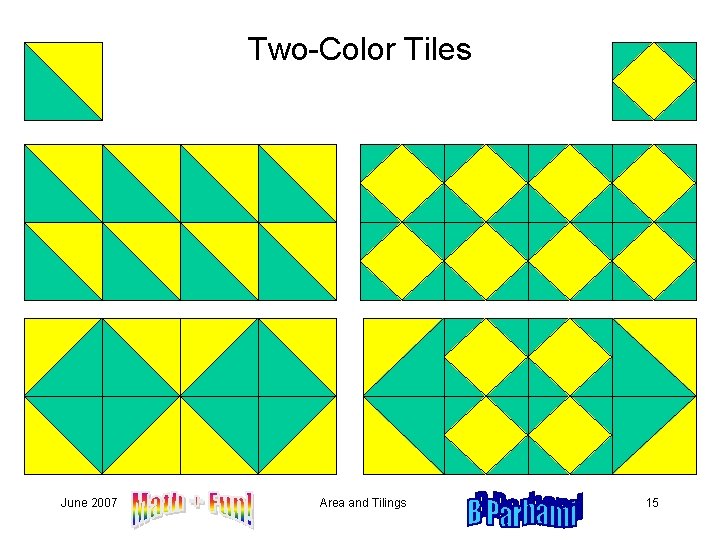 Two-Color Tiles June 2007 Area and Tilings 15 