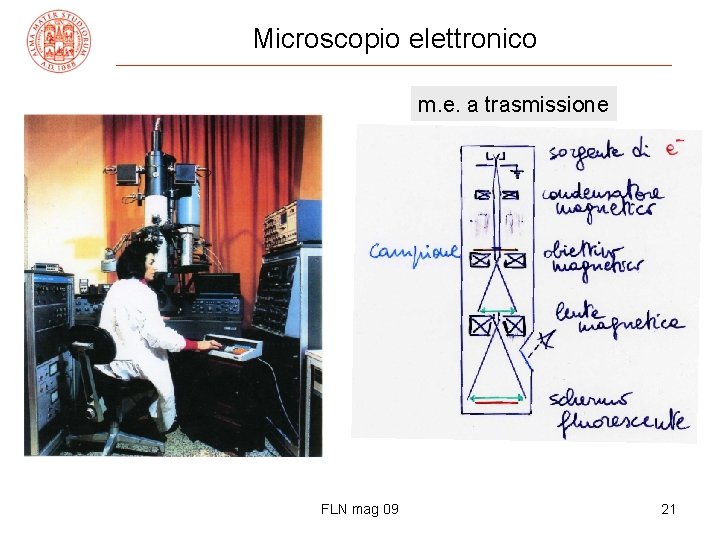 Microscopio elettronico m. e. a trasmissione FLN mag 09 21 