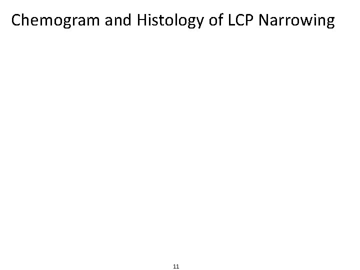 Chemogram and Histology of LCP Narrowing 11 