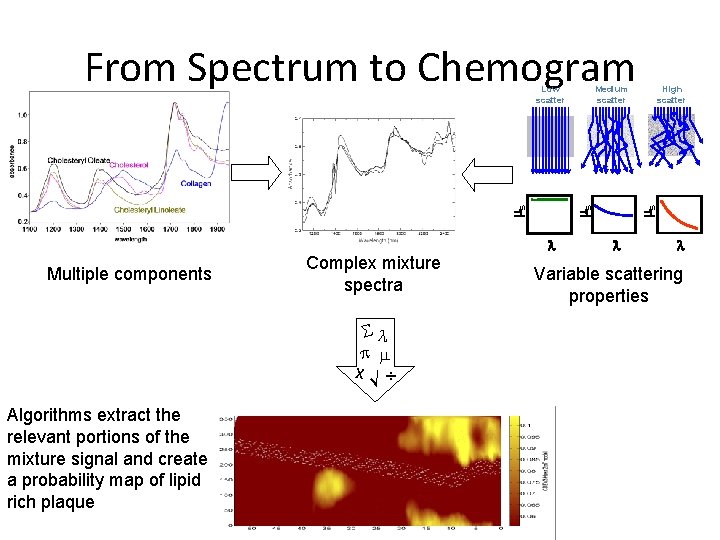 From Spectrum to Chemogram Multiple components Complex mixture spectra Sl p m x ÷