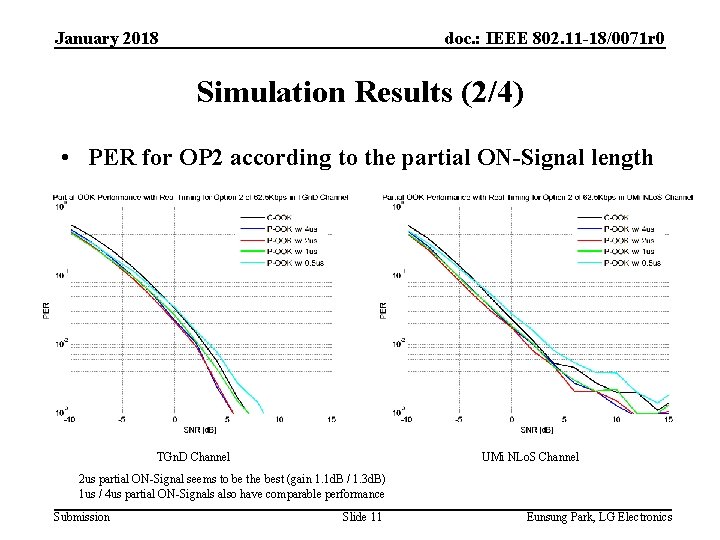 January 2018 doc. : IEEE 802. 11 -18/0071 r 0 Simulation Results (2/4) •