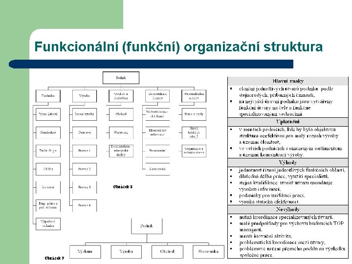 Funkcionální (funkční) organizační struktura Obrázek 8 Obrázek 9 