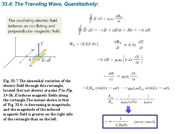 33. 4: The Traveling Wave, Quantitatively: Fig. 33 -7 The sinusoidal variation of the 33. 4: The Traveling Wave, Quantitatively: Fig. 33 -7 The sinusoidal variation of the