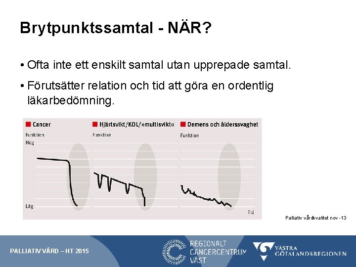 Brytpunktssamtal - NÄR? • Ofta inte ett enskilt samtal utan upprepade samtal. • Förutsätter