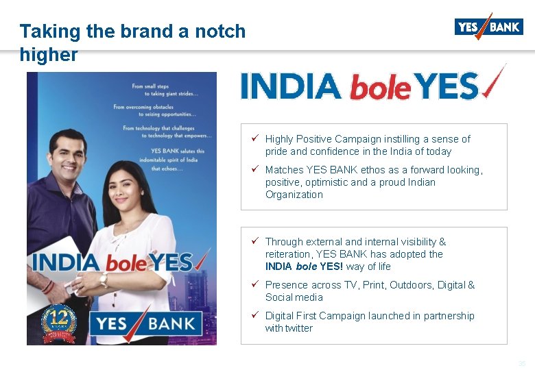 Taking the brand a notch higher Highly Positive Campaign instilling a sense of pride