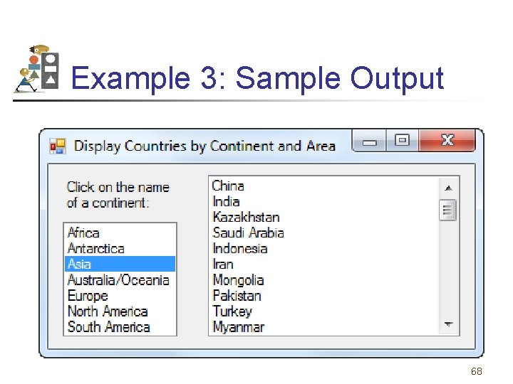 Example 3: Sample Output 68 