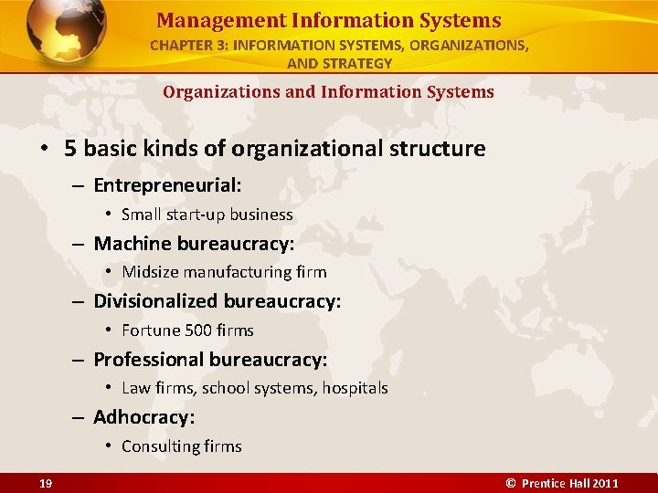 Management Information Systems CHAPTER 3: INFORMATION SYSTEMS, ORGANIZATIONS, AND STRATEGY Organizations and Information Systems