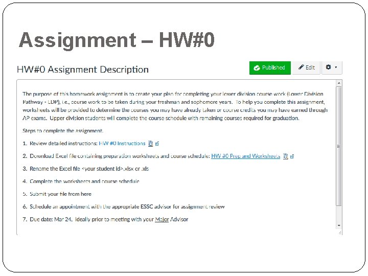 Assignment – HW#0 Assignment – HW#0