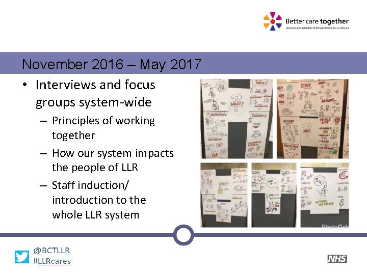 November 2016 – May 2017 • Interviews and focus groups system-wide – Principles of