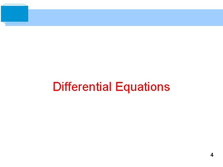 Differential Equations 4 