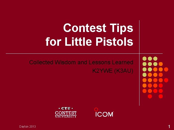 Contest Tips for Little Pistols Collected Wisdom and Lessons Learned K 2 YWE (K