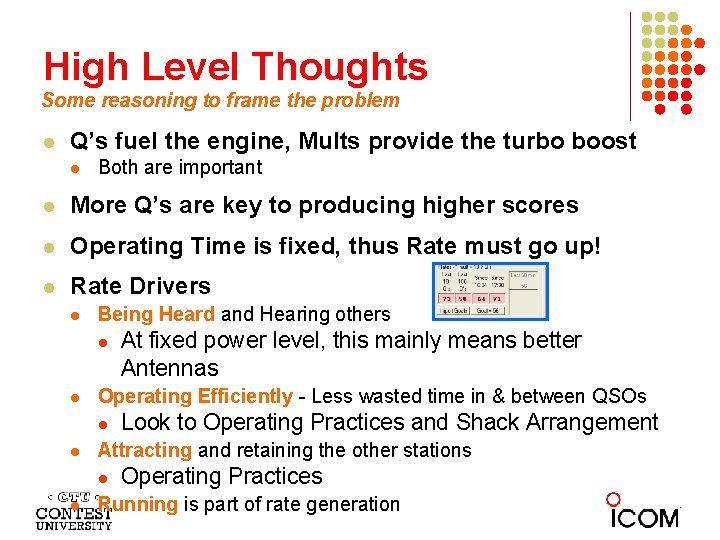 High Level Thoughts Some reasoning to frame the problem Q’s fuel the engine, Mults