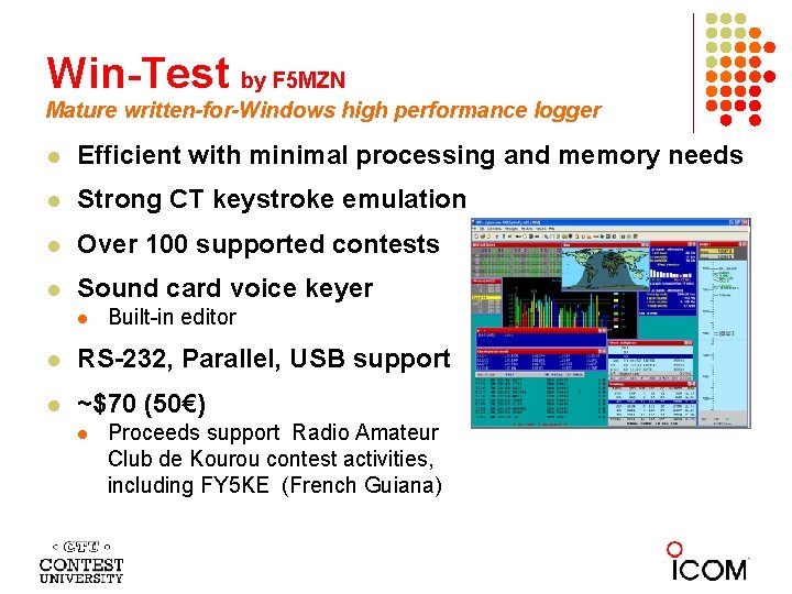 Win-Test by F 5 MZN Mature written-for-Windows high performance logger Efficient with minimal processing