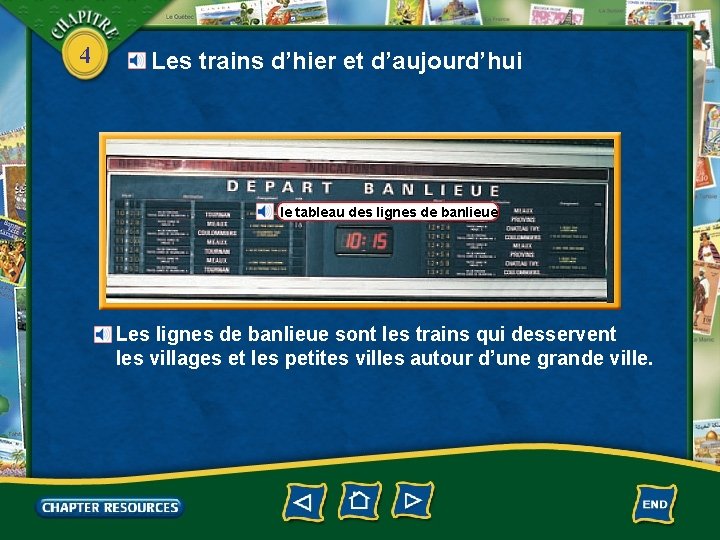 4 Les trains d’hier et d’aujourd’hui le tableau des lignes de banlieue Les lignes