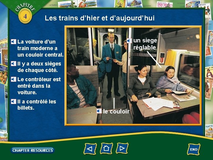 4 Les trains d’hier et d’aujourd’hui un siege réglable La voiture d’un train moderne