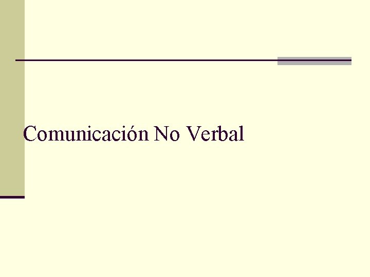 Comunicación No Verbal 