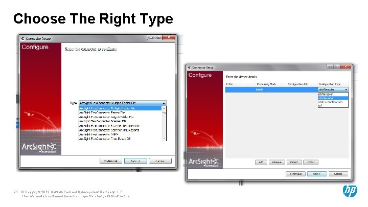 Choose The Right Type 23 © Copyright 2012 Hewlett-Packard Development Company, L. P. The
