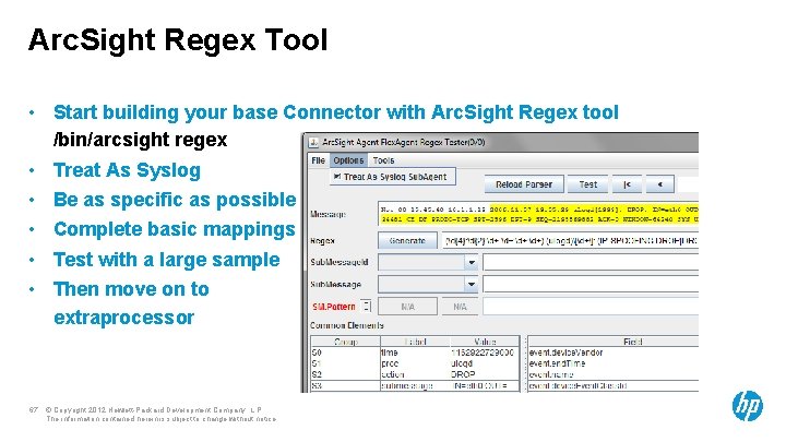 Arc. Sight Regex Tool • Start building your base Connector with Arc. Sight Regex