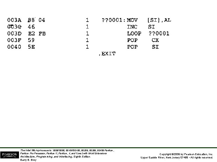 The Intel Microprocessors: 8086/8088, 80186/80188, 80286, 80386, 80486 Pentium, Pentium Processor, Pentium II, Pentium,