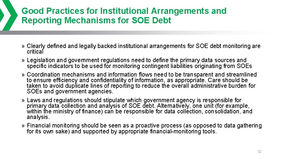 Good Practices for Institutional Arrangements and Reporting Mechanisms for SOE Debt » Clearly defined