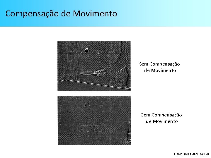 Compensação de Movimento Sem Compensação de Movimento EPUSP - Guido Stolfi 10 / 58
