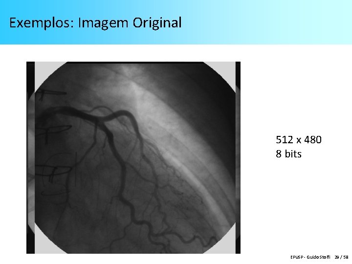 Exemplos: Imagem Original 512 x 480 8 bits EPUSP - Guido Stolfi 29 /