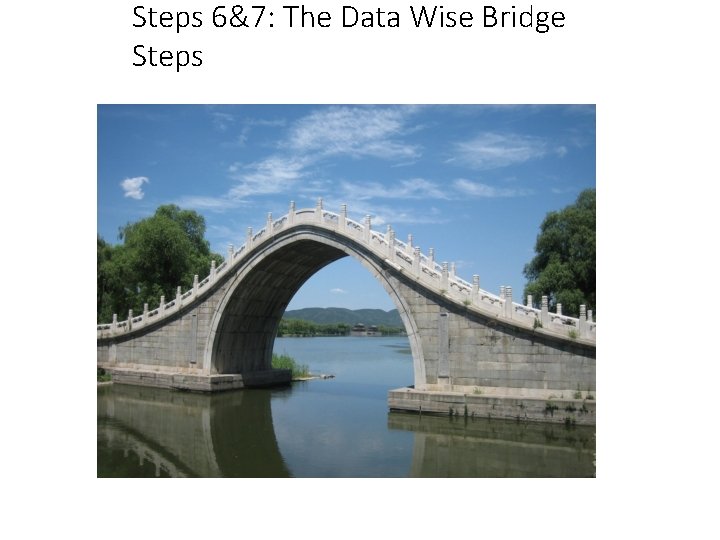 Steps 6&7: The Data Wise Bridge Steps 