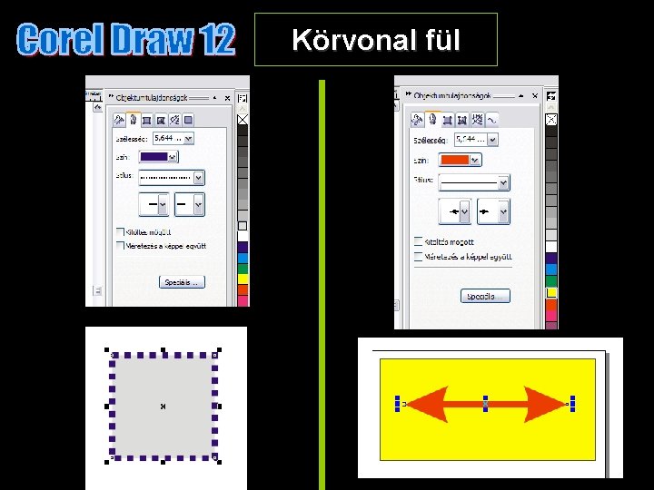 Körvonal fül 